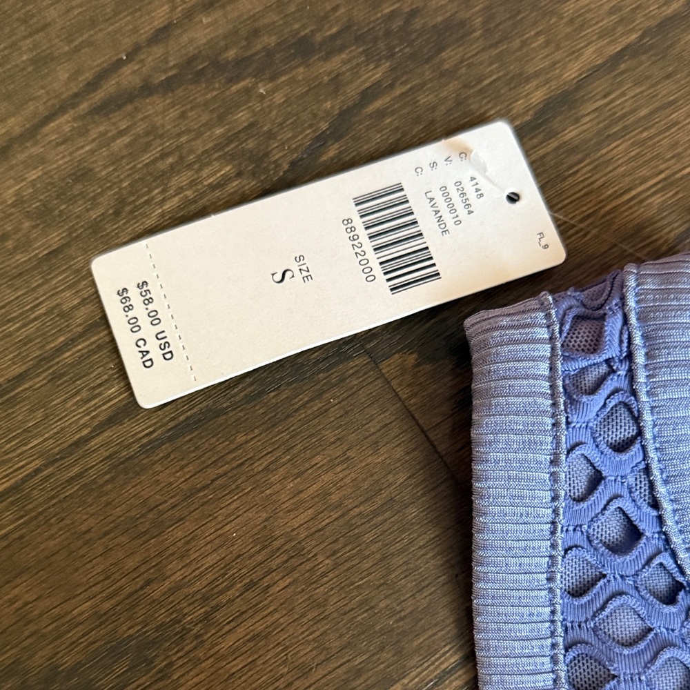 Anthropologie Lilac Mesh Tank Top NWT SMALL - Picture 2 of 4